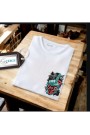 Erkek Ön Baskili T-shirt Plus Model
